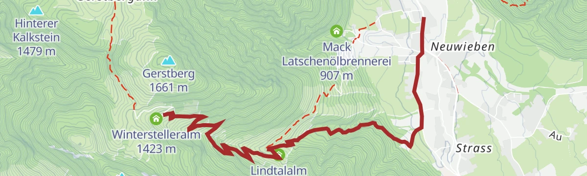 Route map: Lindtalalm / Winterstelleralm Nr. 221